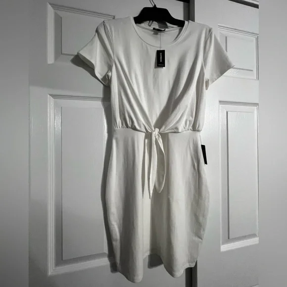 Express | Dresses | Express White Mini Dress With Bow | Poshmark Express | Dresses | Express White Mini Dress With Bow | Poshmark